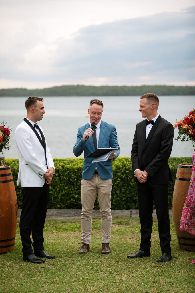 same sex marriage at raffertys resort during the ceremony