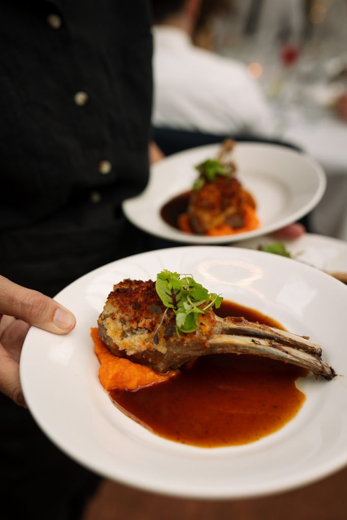 wedding food at raffertys resort during the wedding reception