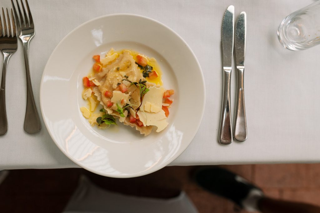 wedding food at raffertys resort during the wedding reception