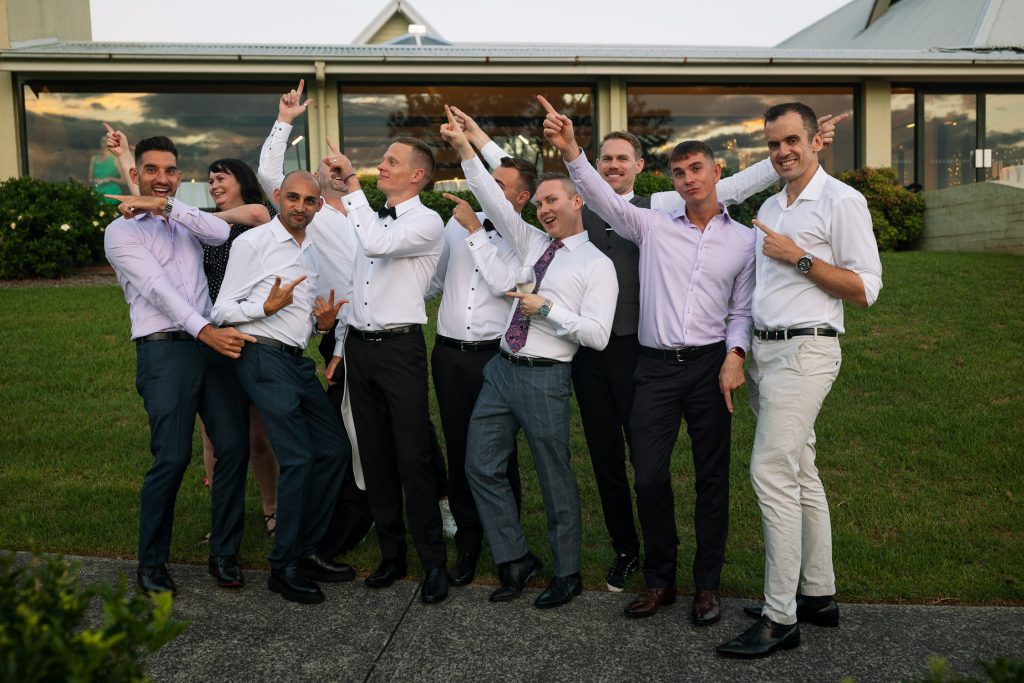 guests having fun at a wedding reception at raffertys resort