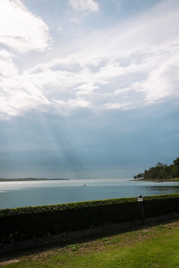 ceremony view at Rafferty's resort at a wedding