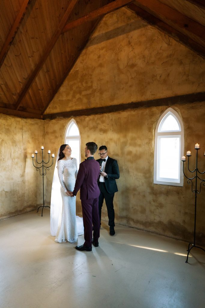 wedding ceremony at a wedding venue in the hunter valley