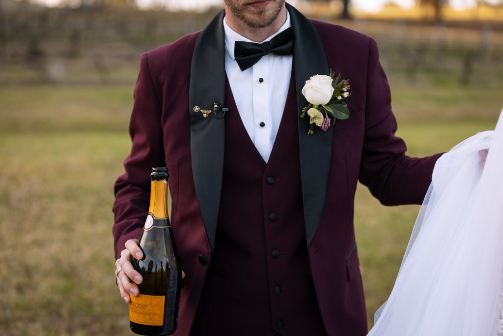 groom and his details on location photos at their wedding in the hunter valley