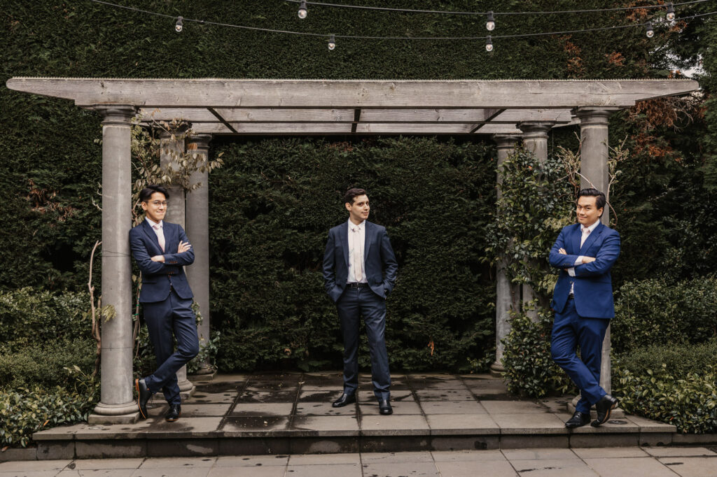 asian groomsmen