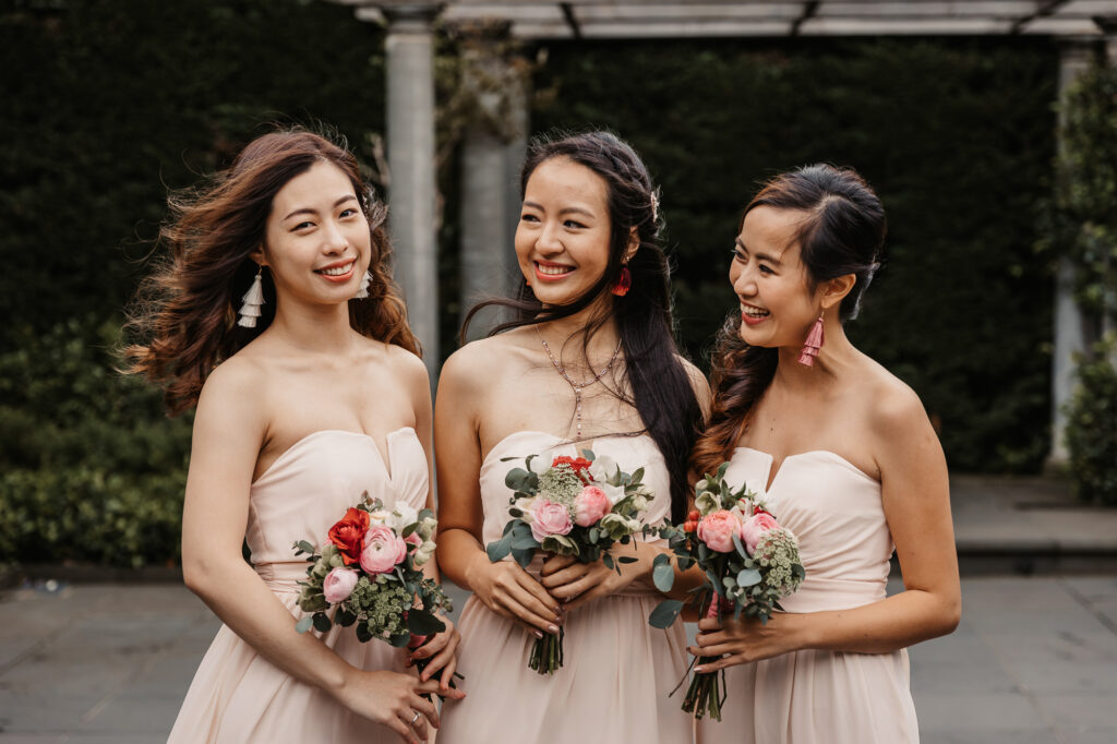 asian bridesmaids