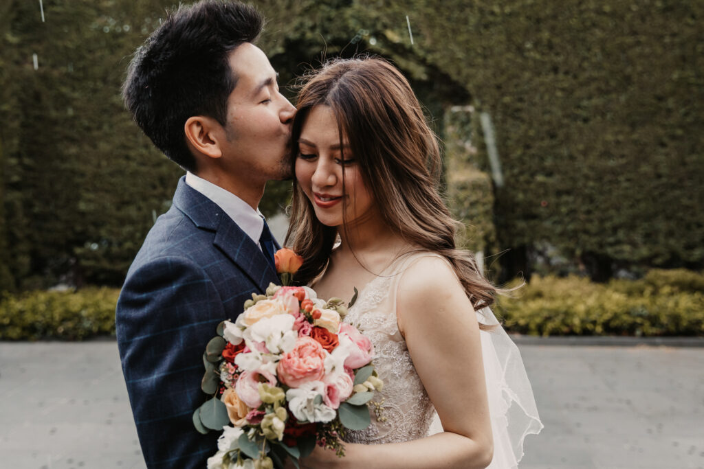 bride and groom together Melbourne