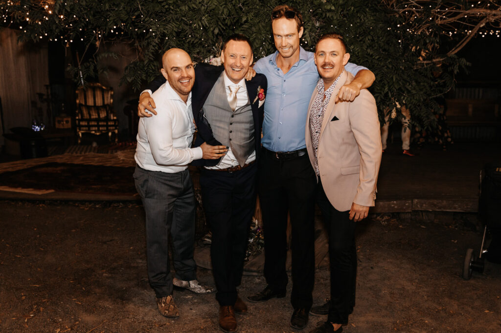 party guests at a wedding in broke