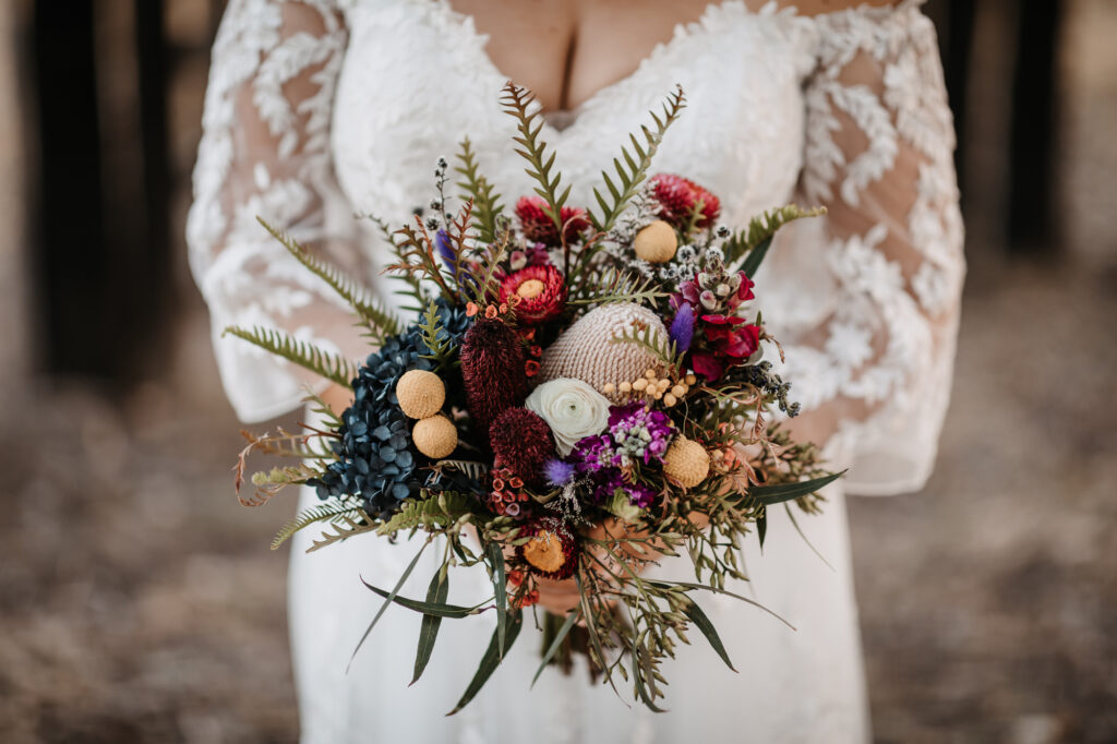 Bridal florals in broke