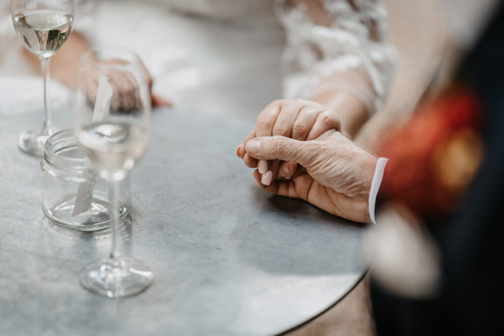 bride and groom relaxing in the hunter valley