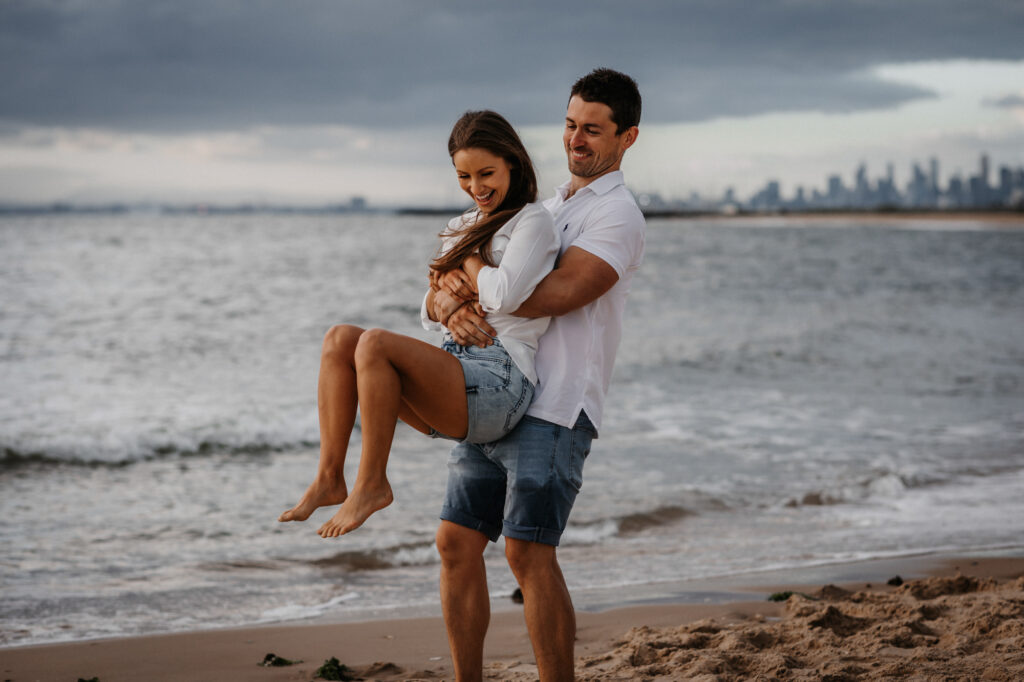 melbourne city view from the beach
