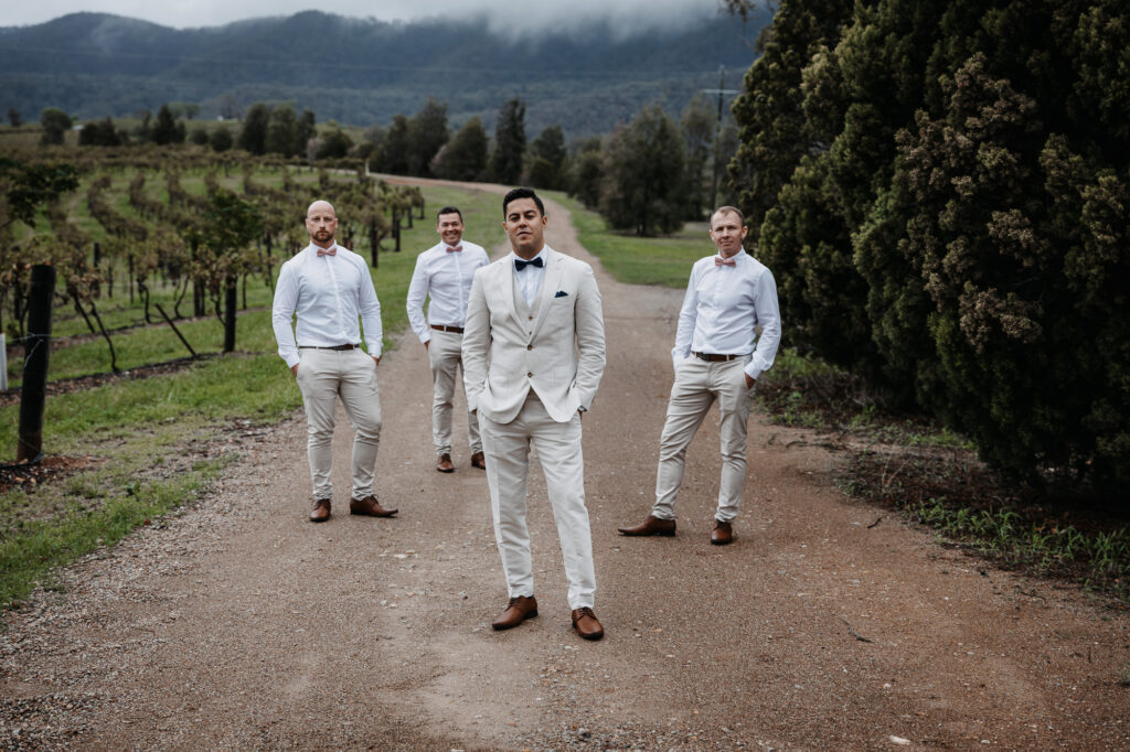 the groomsmen looking dapper