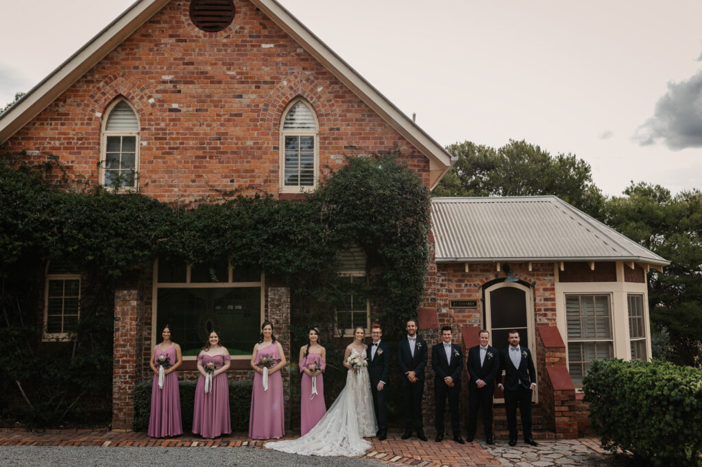 Bridal party on a location shoot Wagga Wagga