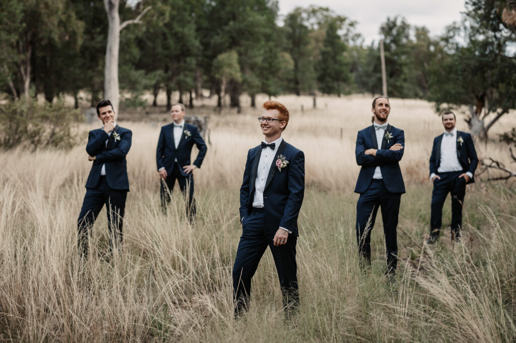 Groomsmen on a location shoot Wagga Wagga