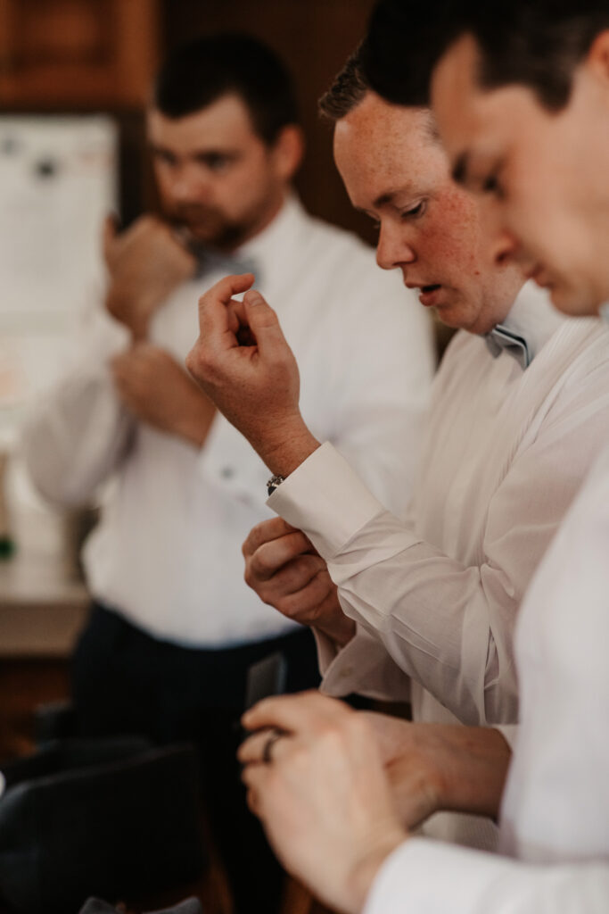 Groom getting ready in Wagga Wagga