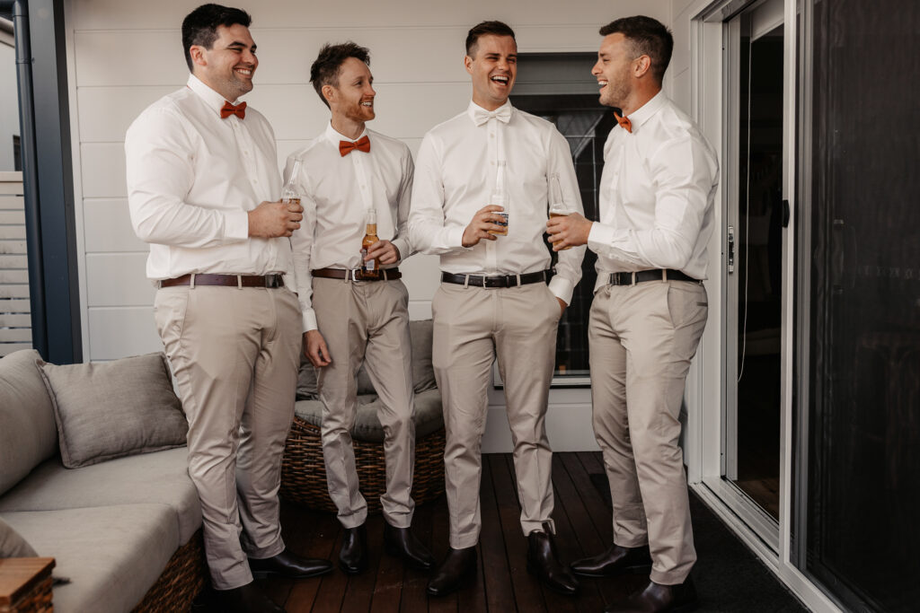 groomsmen getting ready