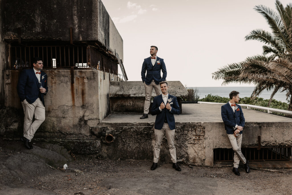 groomsmen pose Newcastle