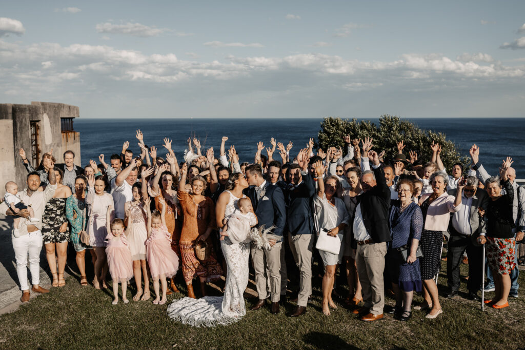 wedding party group photo Newcastle