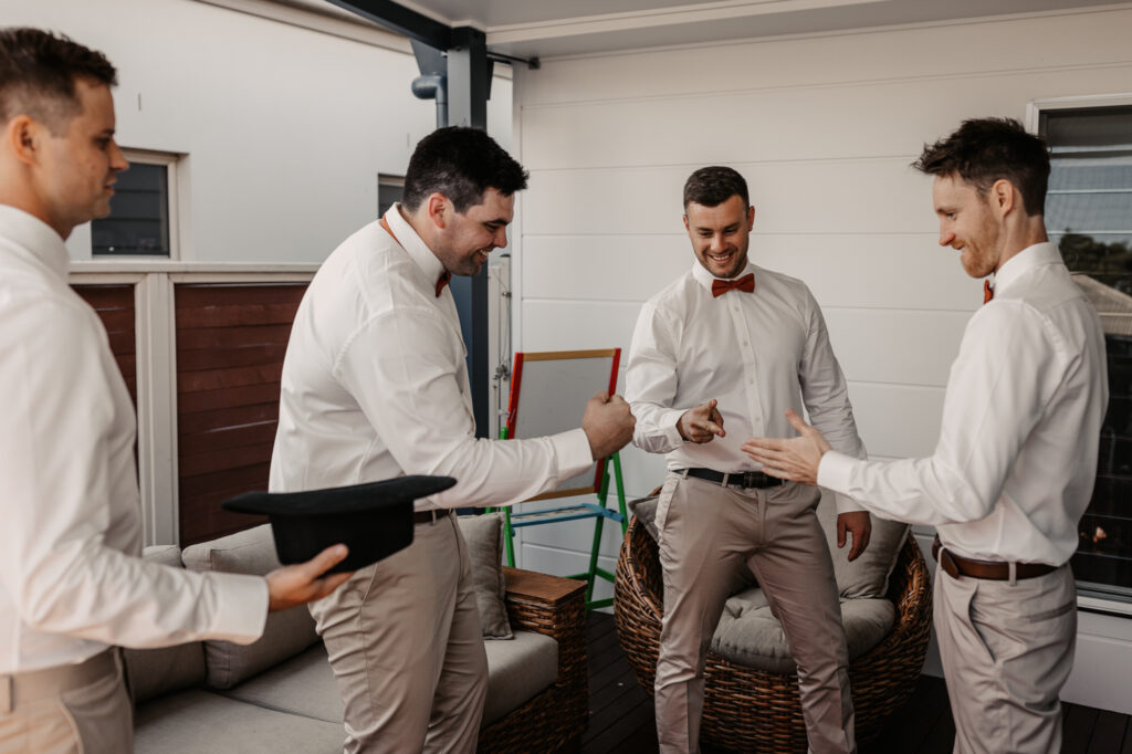 groomsmen getting ready Newcastle