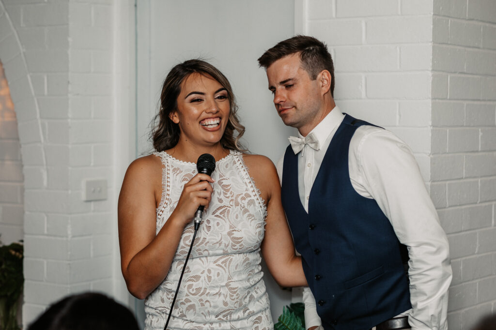 bride does her speech