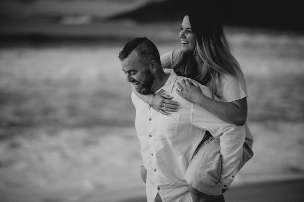 Sun rise engagement session Fingal bay