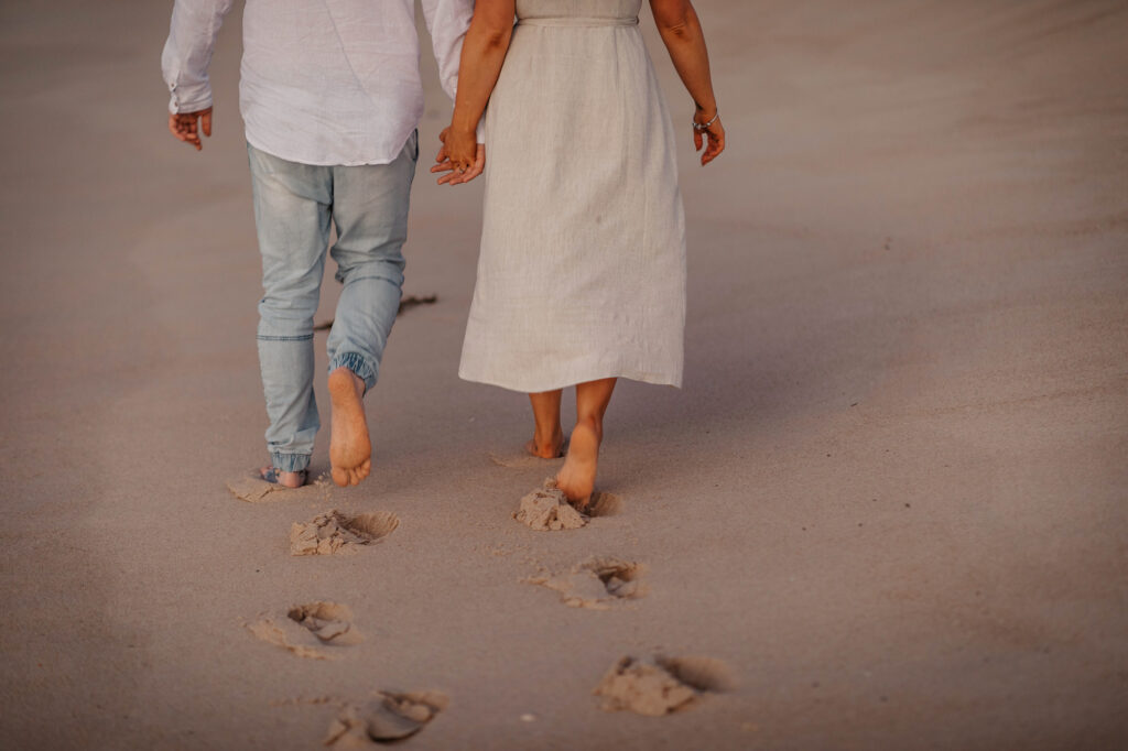 Sun rise engagement session Fingal bay