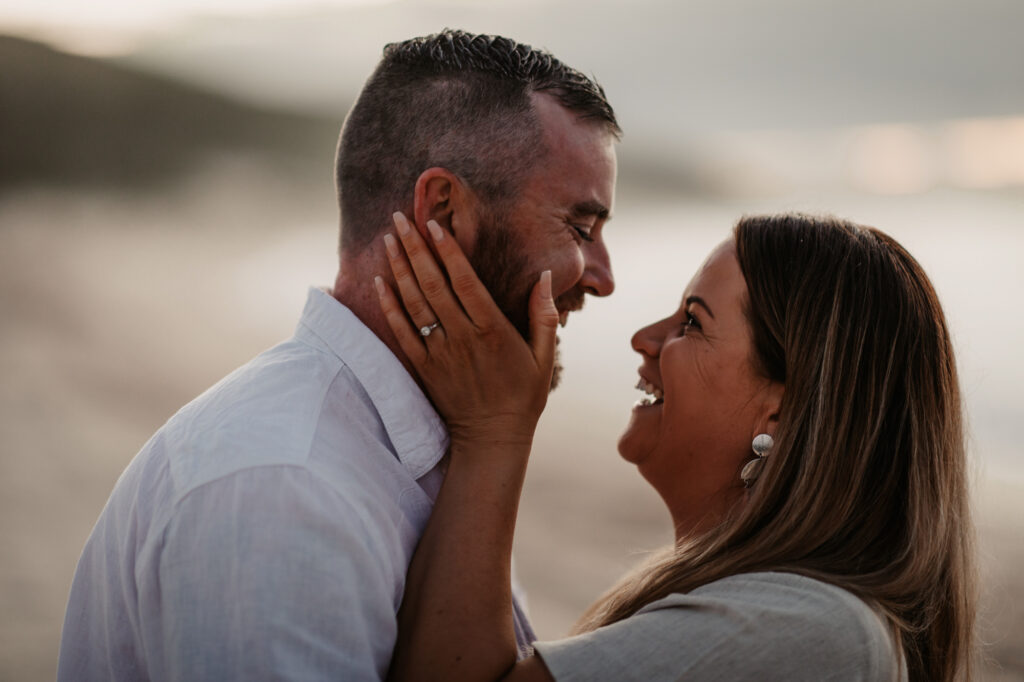 Sun rise engagement session Fingal bay