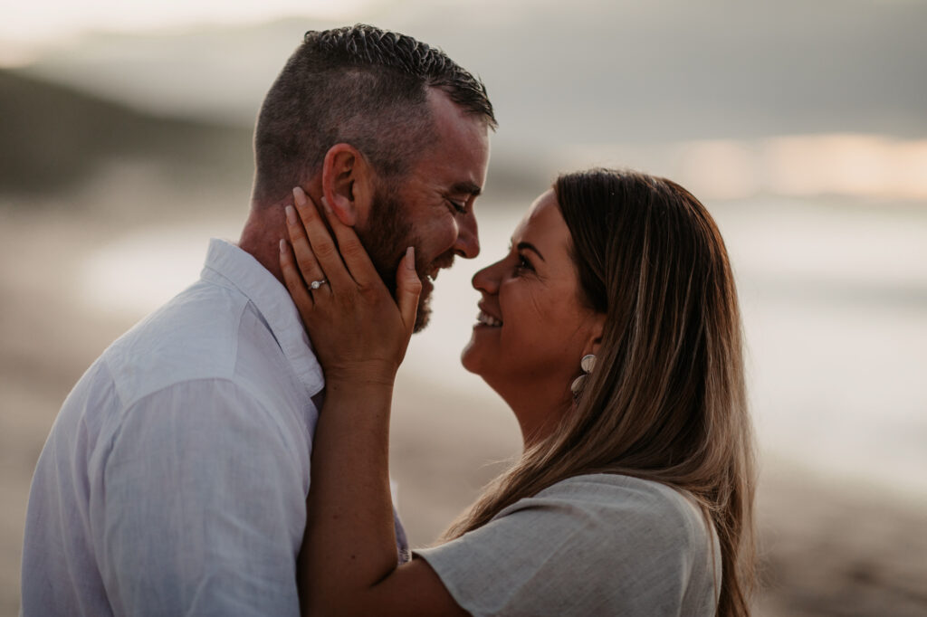 Sun rise engagement session Fingal bay