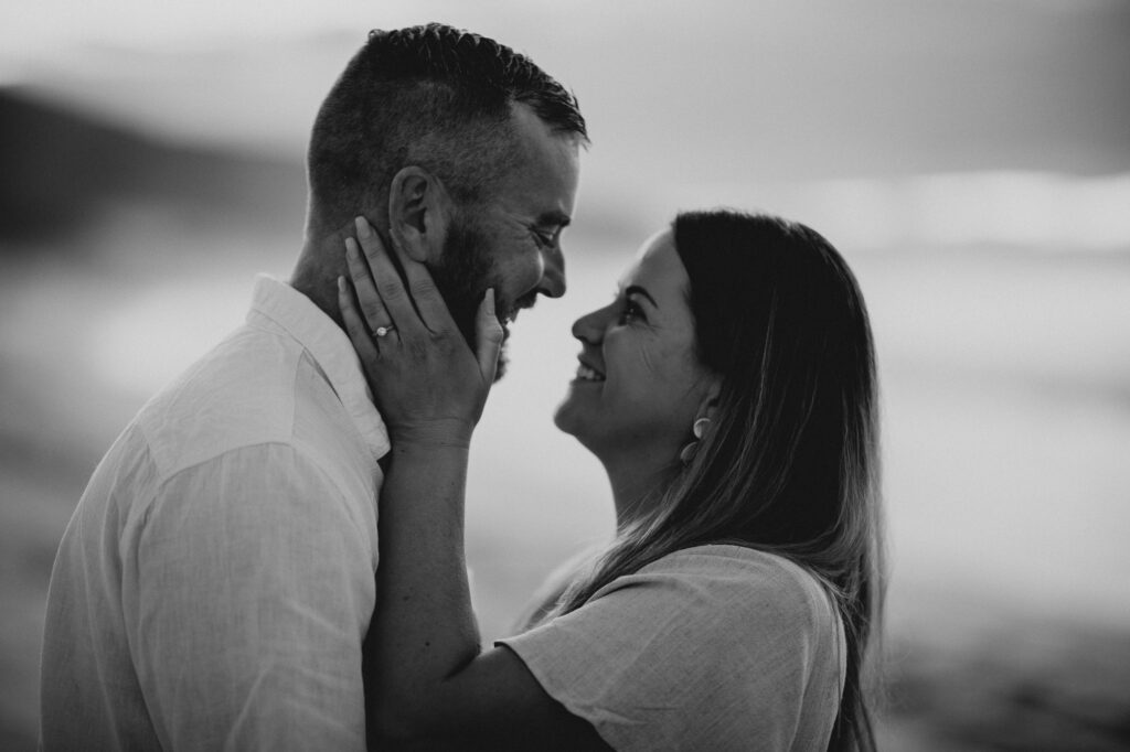 Sun rise engagement session Fingal bay