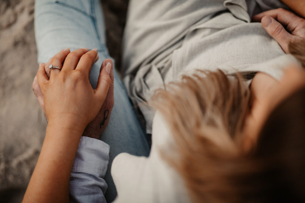 Sun rise engagement session Fingal bay