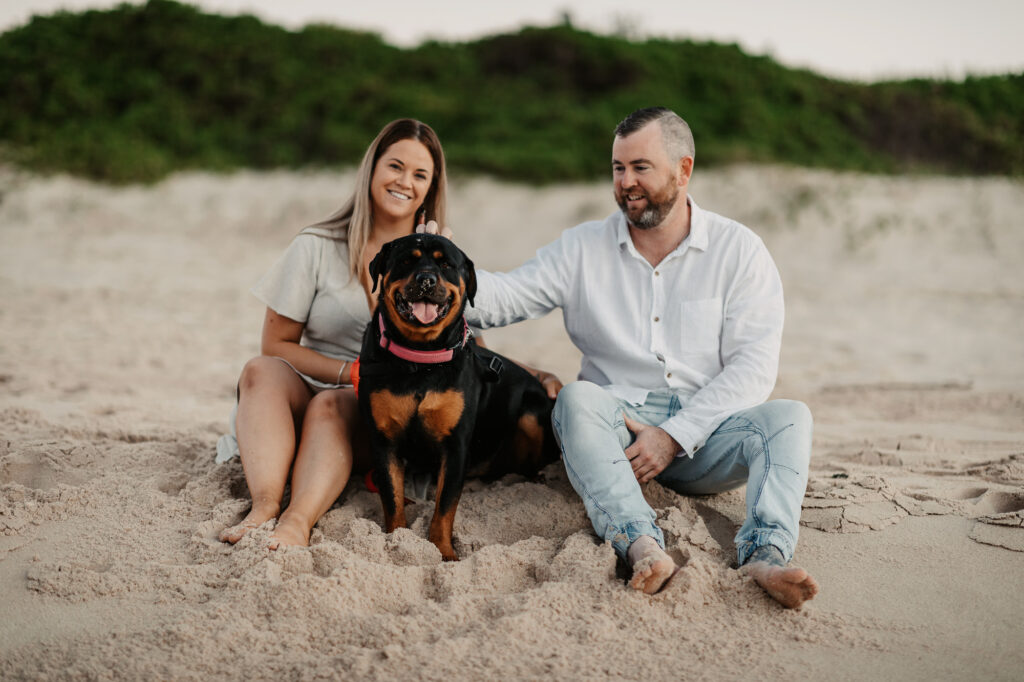 Sun rise engagement session Fingal bay