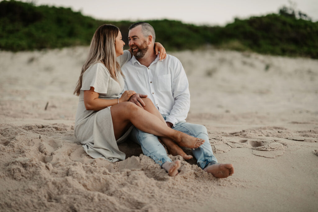 Sun rise engagement session Fingal bay