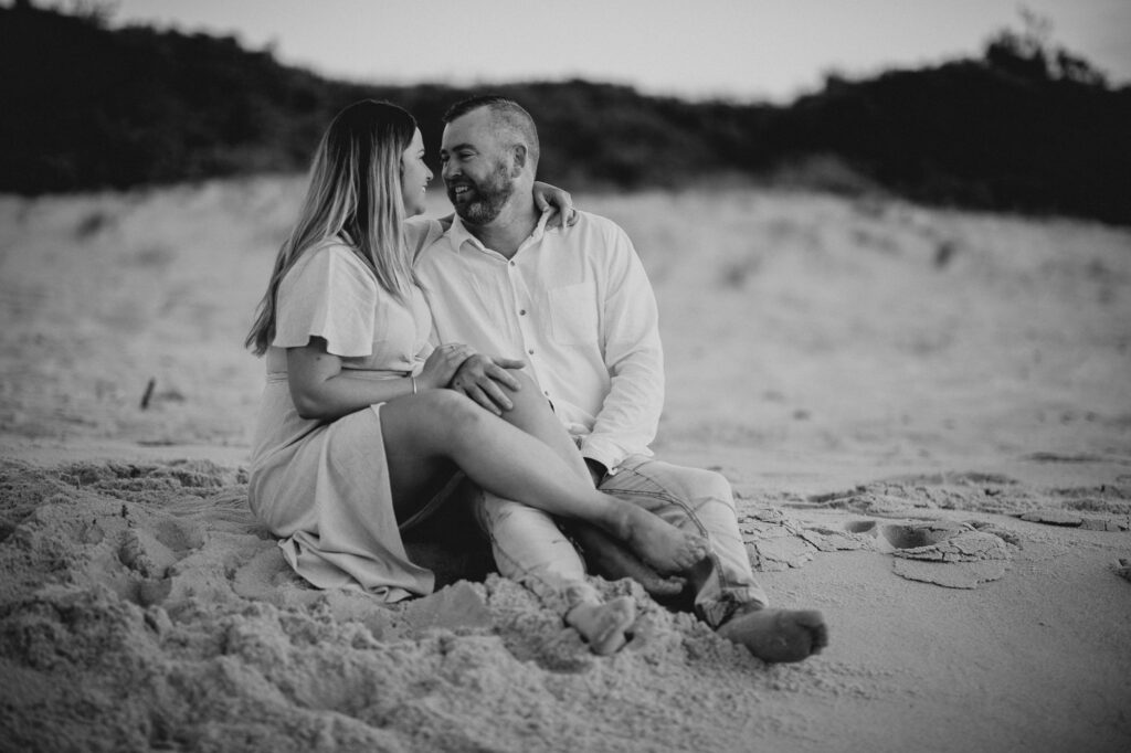 Sun rise engagement session Fingal bay