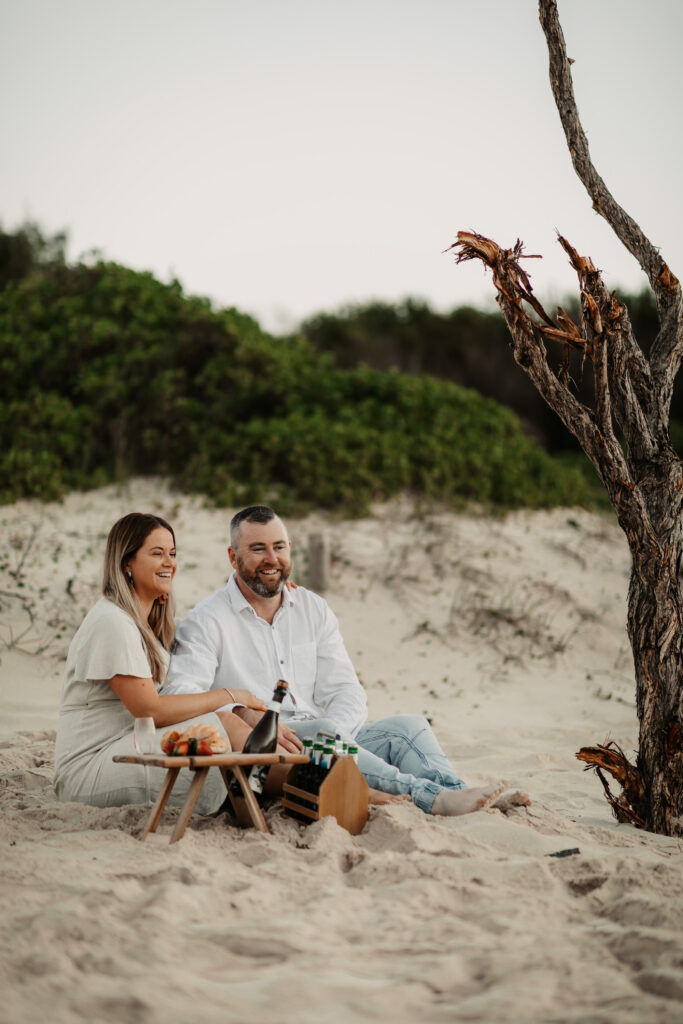 Sun rise engagement session Fingal bay