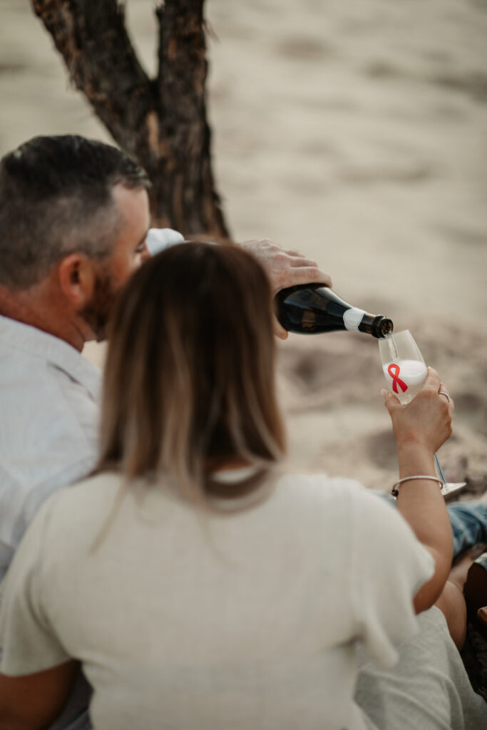 Sun rise engagement session Fingal bay