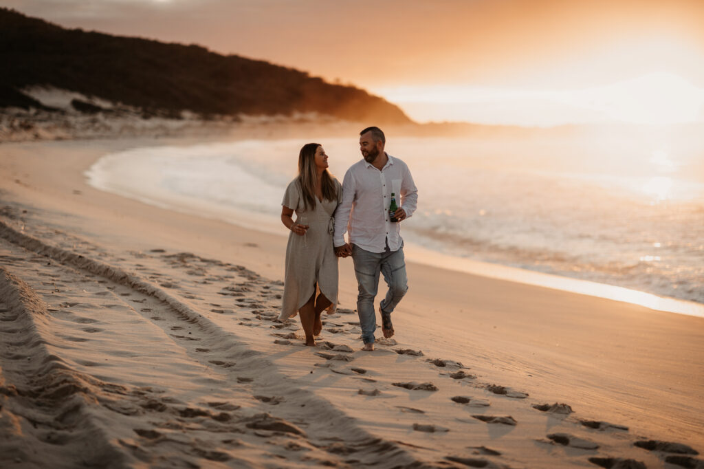 Sun rise engagement session Fingal bay