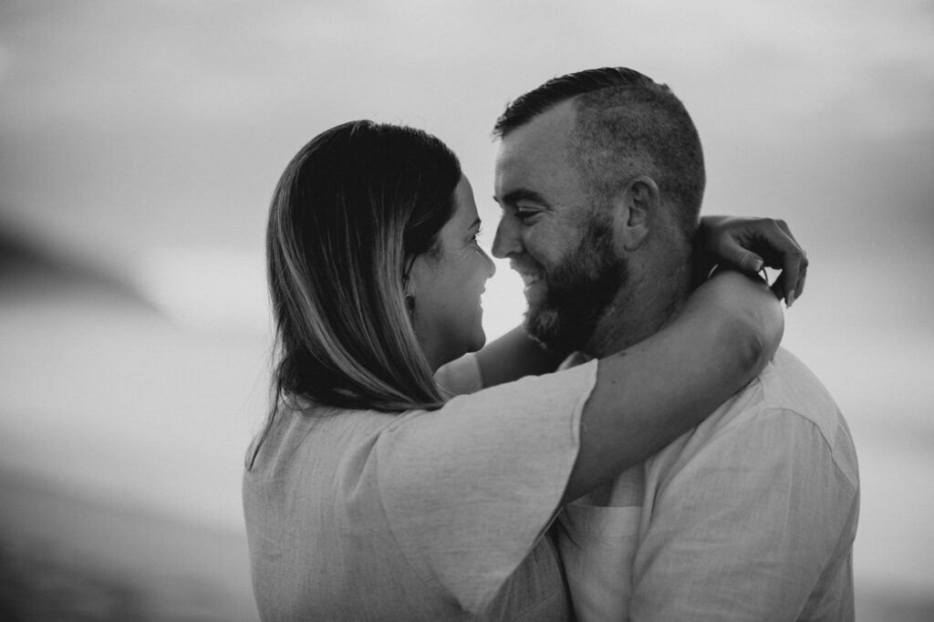 Sun rise engagement session Fingal bay