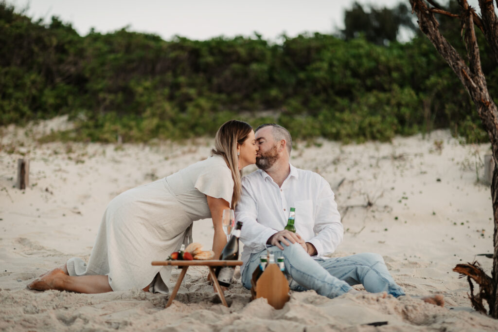 Sun rise engagement session Fingal bay