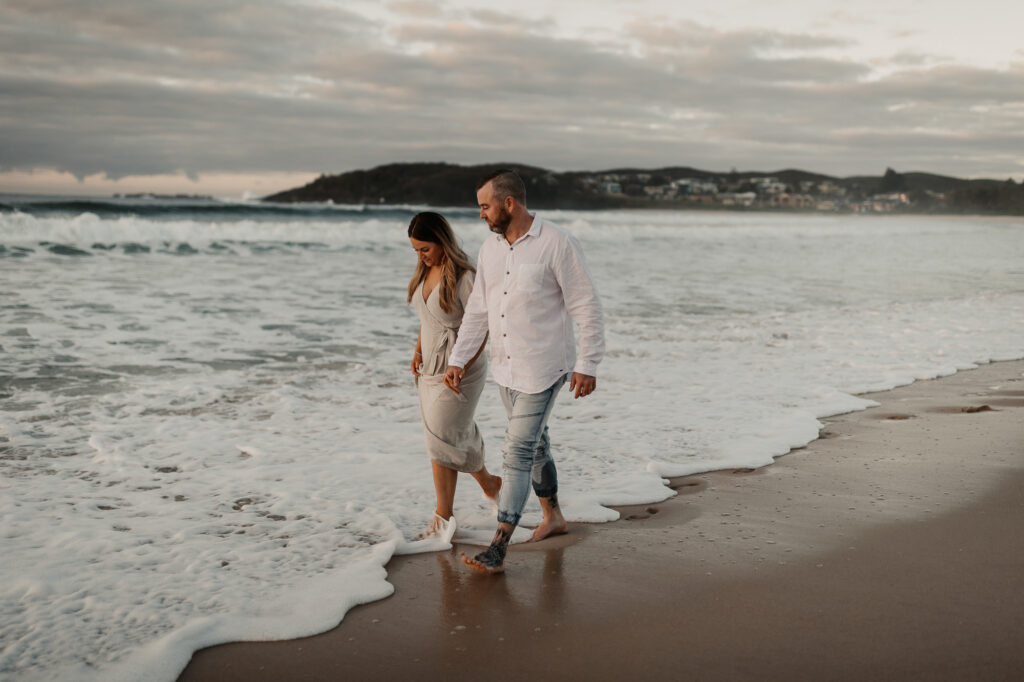 Sun rise engagement session Fingal bay