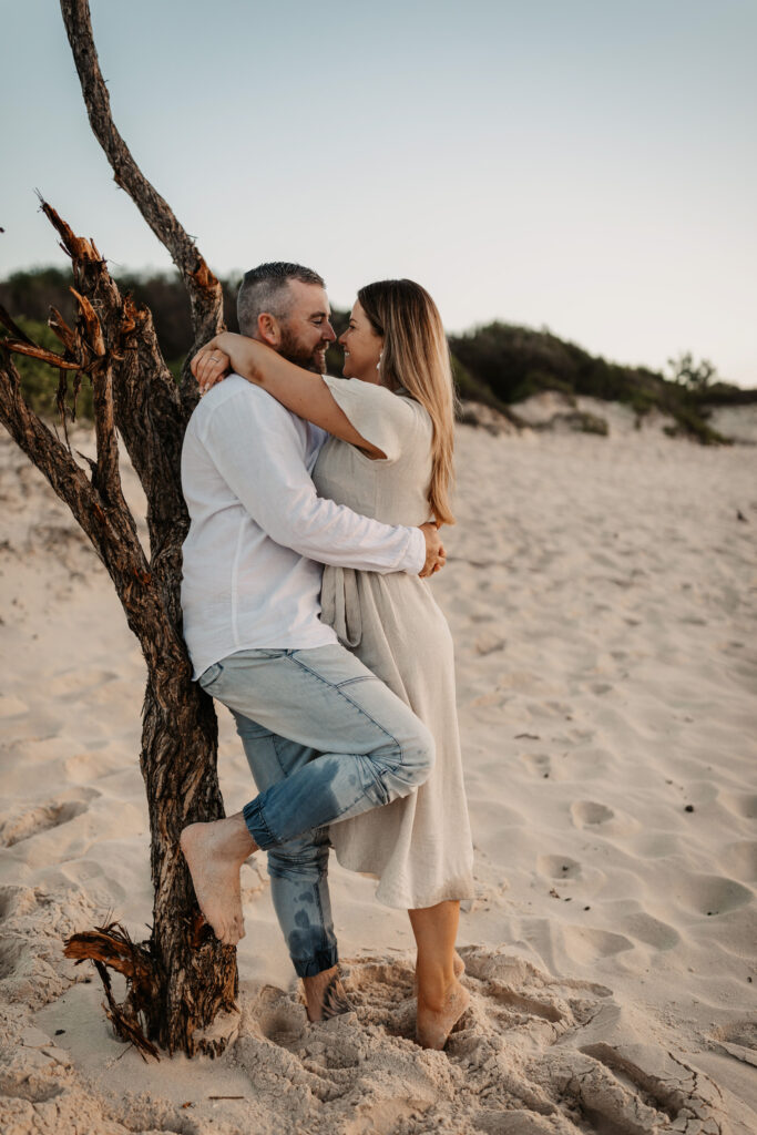Sun rise engagement session Fingal bay