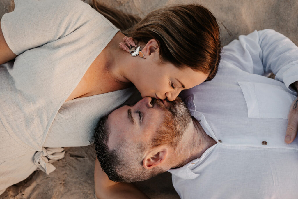 Sun rise engagement session Fingal bay