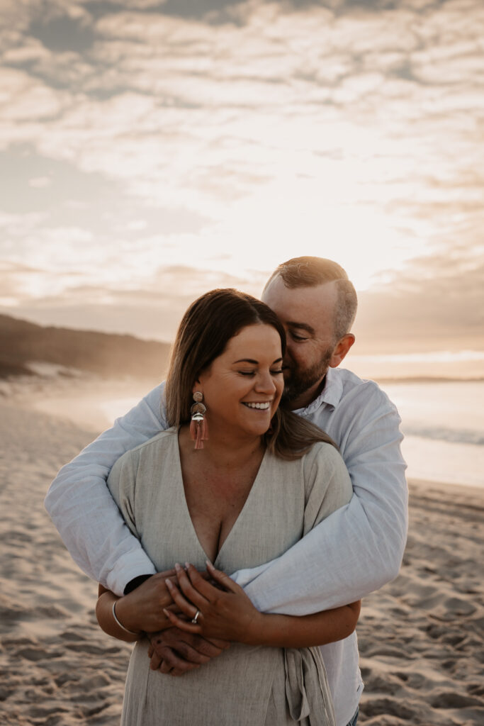 Sun rise engagement session Fingal bay