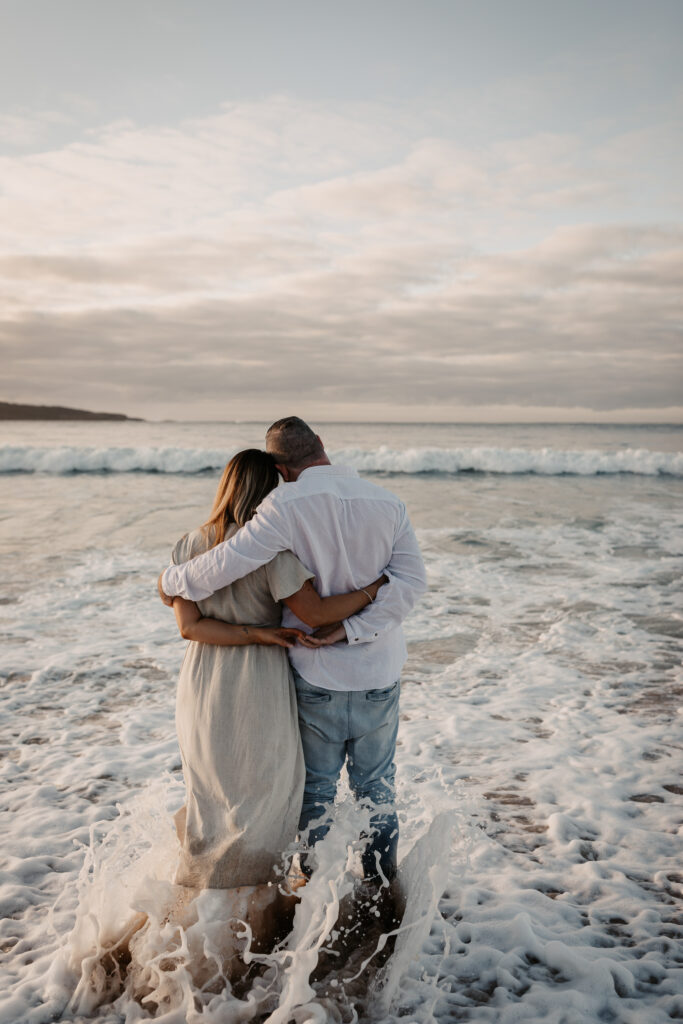 Sun rise engagement session Fingal bay