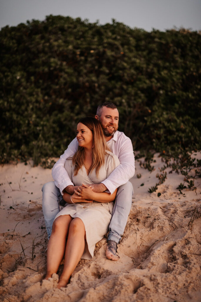 Sun rise engagement session Fingal bay