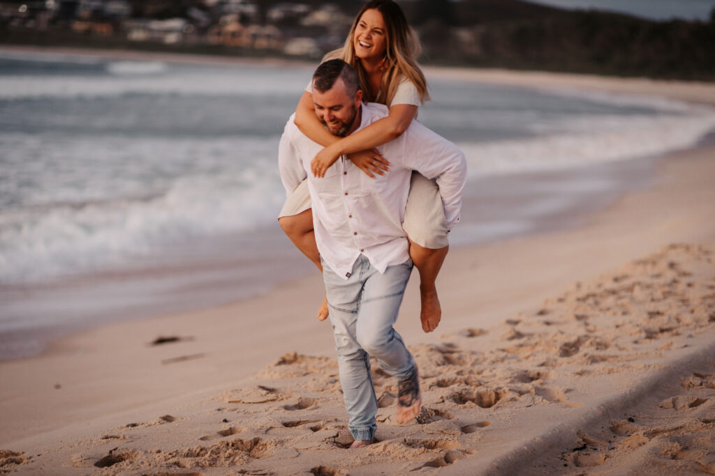 Sun rise engagement session Fingal bay