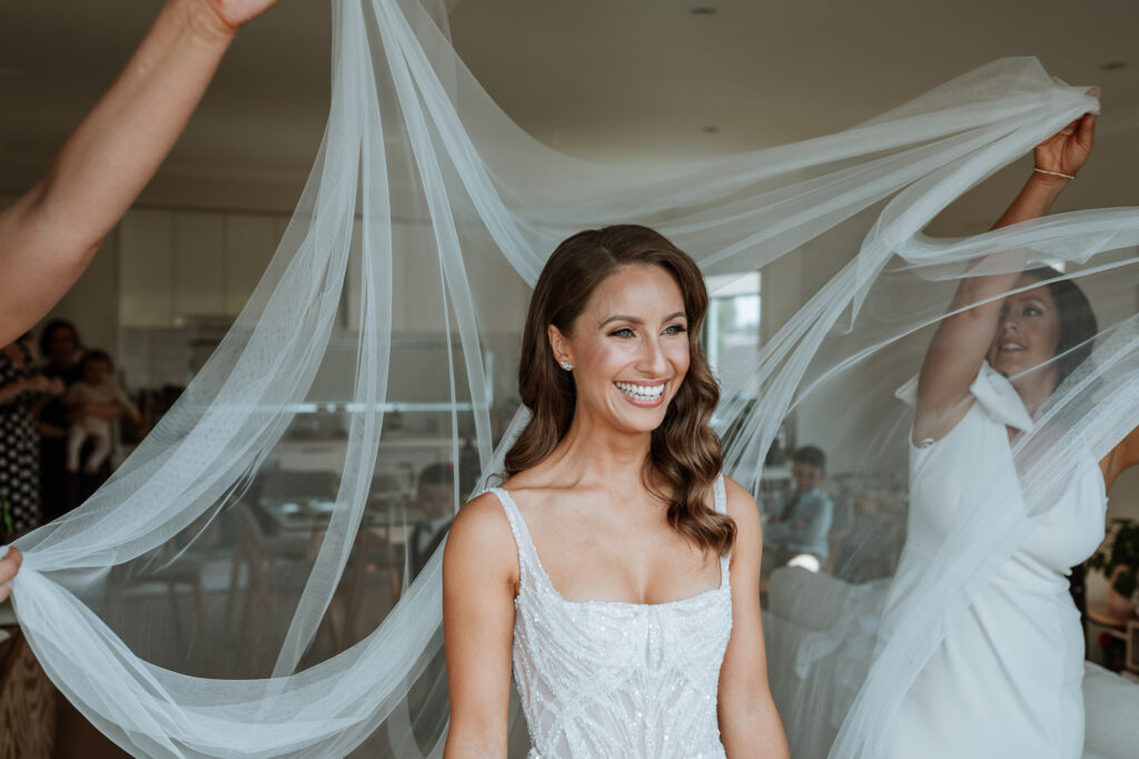 vale and the bride getting ready