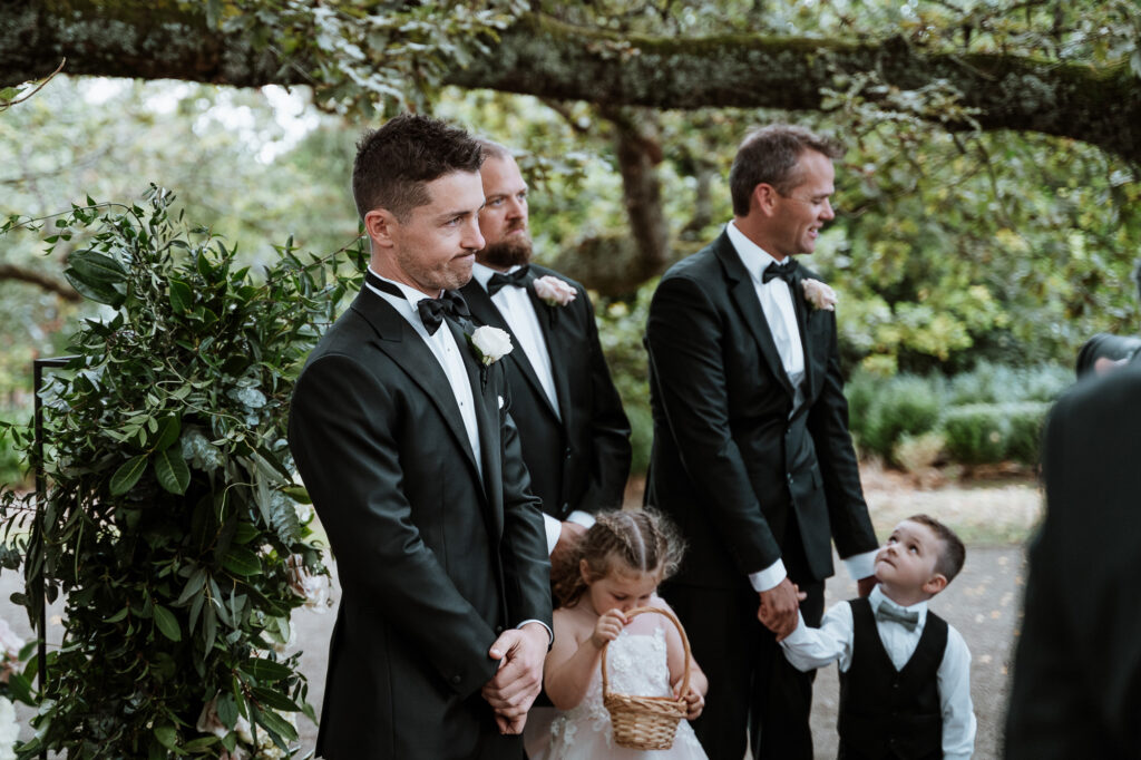 groom waiting for his bride