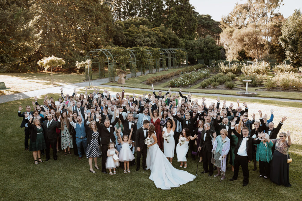 Group photo at Coombes Wedding Venue