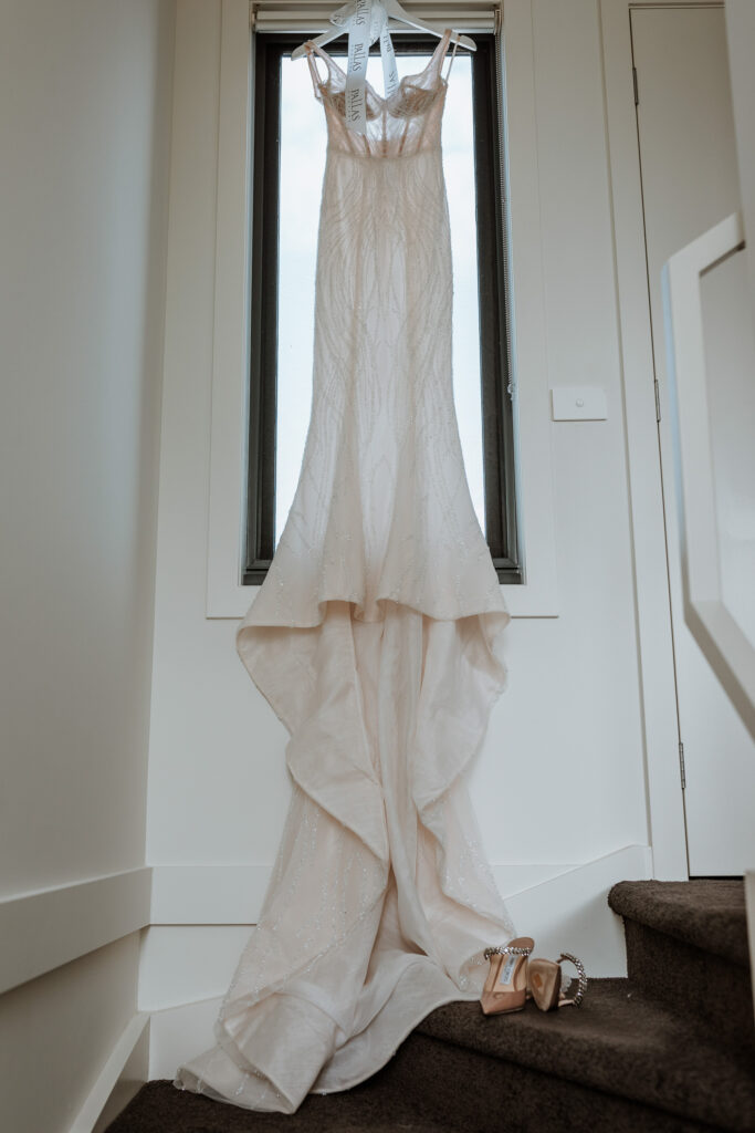 Brides Dress in the window