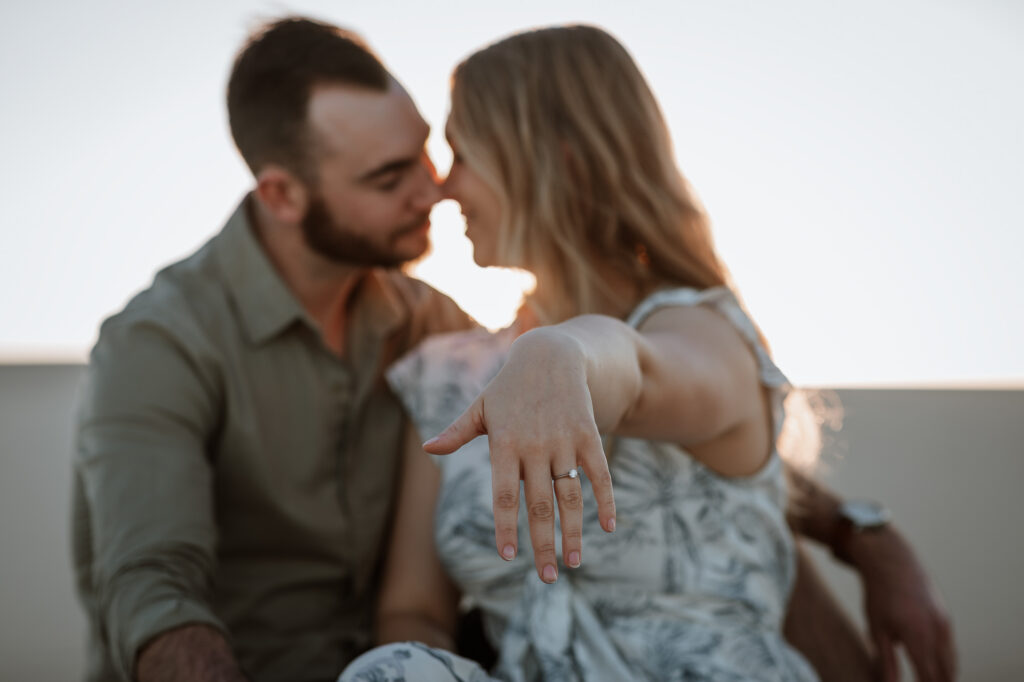 Engagement Session on the sand dunes during sunset