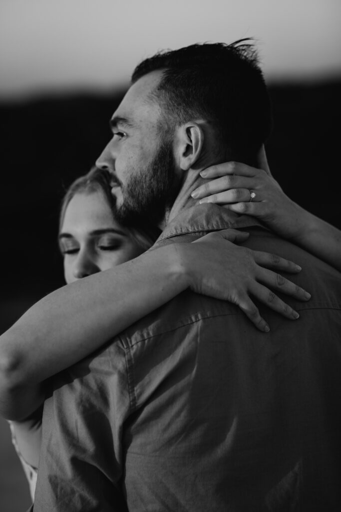 Engagement Session on the sand dunes during sunset
